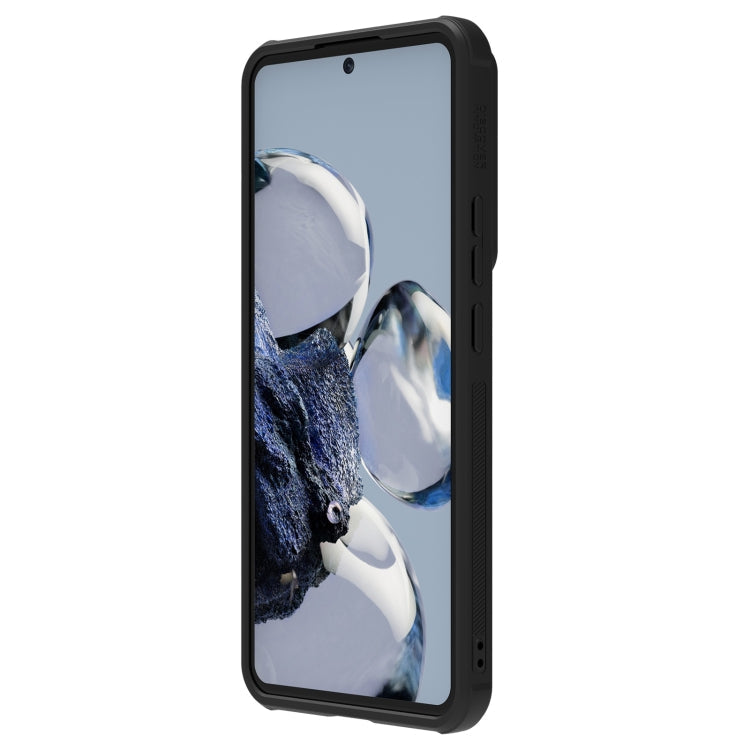 NILLKIN 3D Textured Camshield PC + TPU Phone Case for Xiaomi 12T Pro - Black