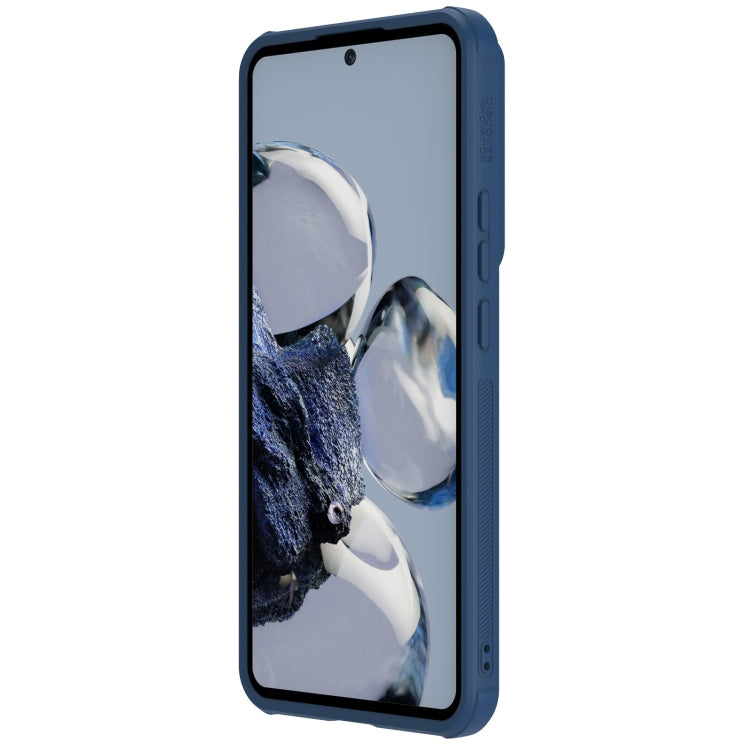 NILLKIN 3D Textured Camshield PC + TPU Phone Case for Xiaomi 12T Pro (Blue)