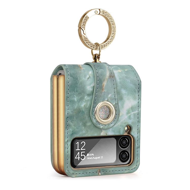 GKK Color Cloud Series Shockproof Folding Leather Case for Samsung Galaxy Z Flip4 (Blue)