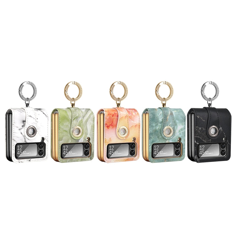 GKK Color Cloud Series Shockproof Folding Phone Leather Case for Samsung Galaxy Z Flip4 (White)