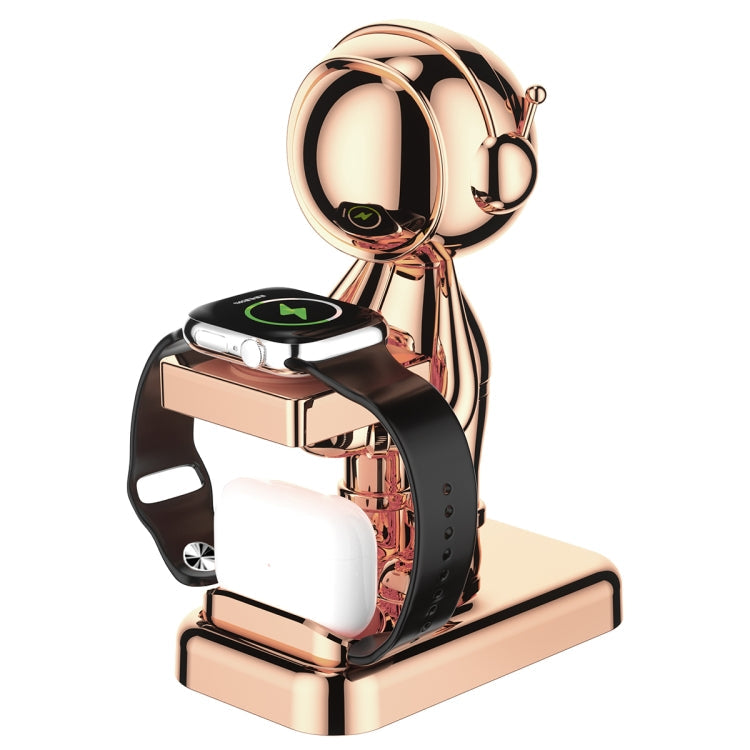 Wireless Charging Holder for Watch and Headset (Gold)