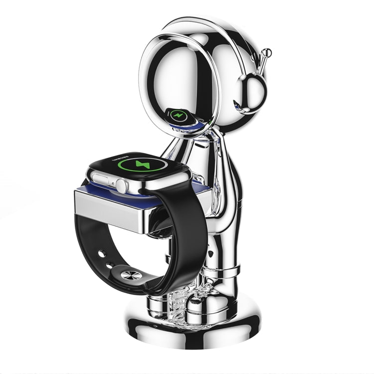 Intelligent Wireless Charging Holder for Watches - Silver