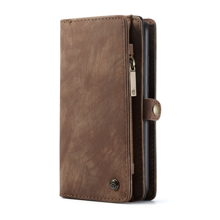 Brown Detachable Multifunctional Horizontal Flip Leather Case for Galaxy A71