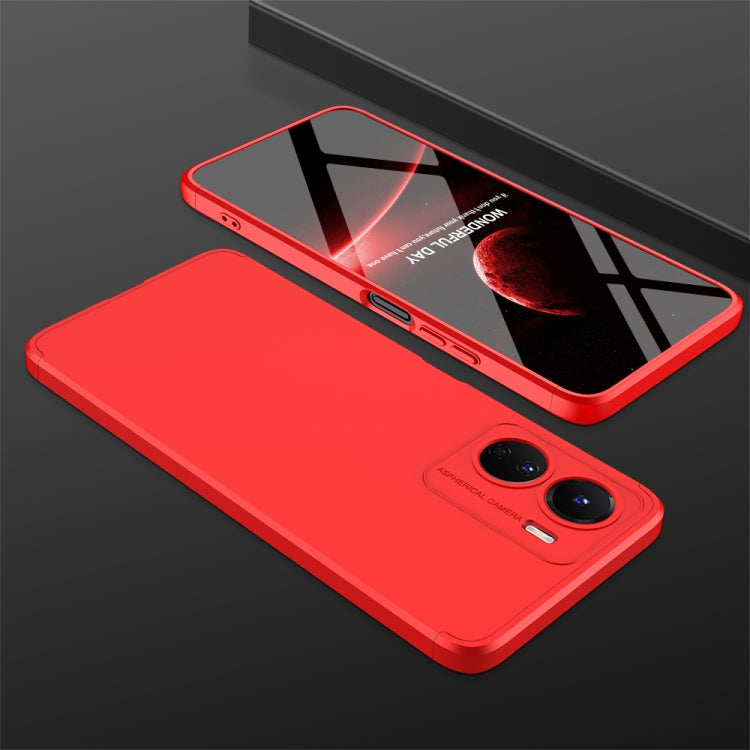 GKK Three Stage Splicing Full Coverage PC Phone Case for vivo Y16 (Red)