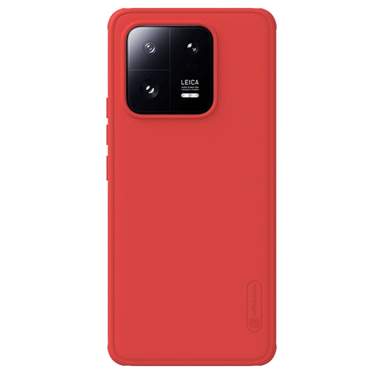 Xiaomi 13 Pro NILLKIN Frosted Shield Pro PC + TPU Phone Case in Red with Signal Reception and Enhanced Protection
