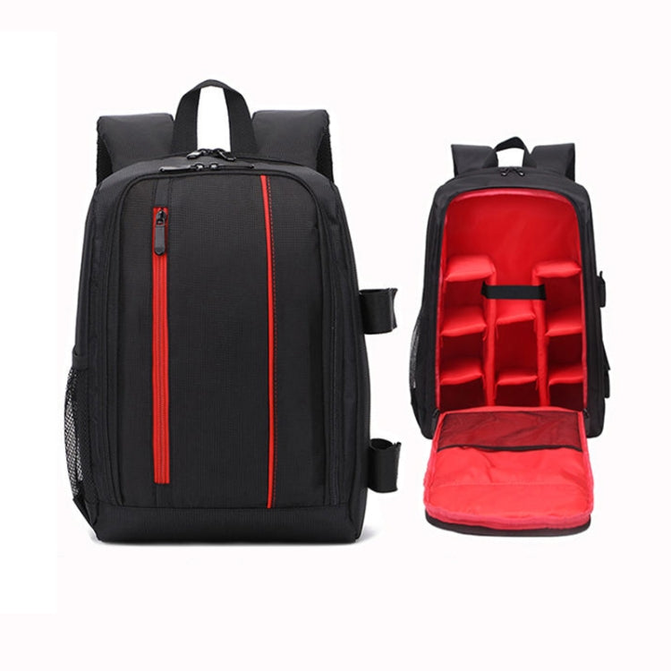 Waterproof Red Outdoor Camera Backpack with Laptop Compartment