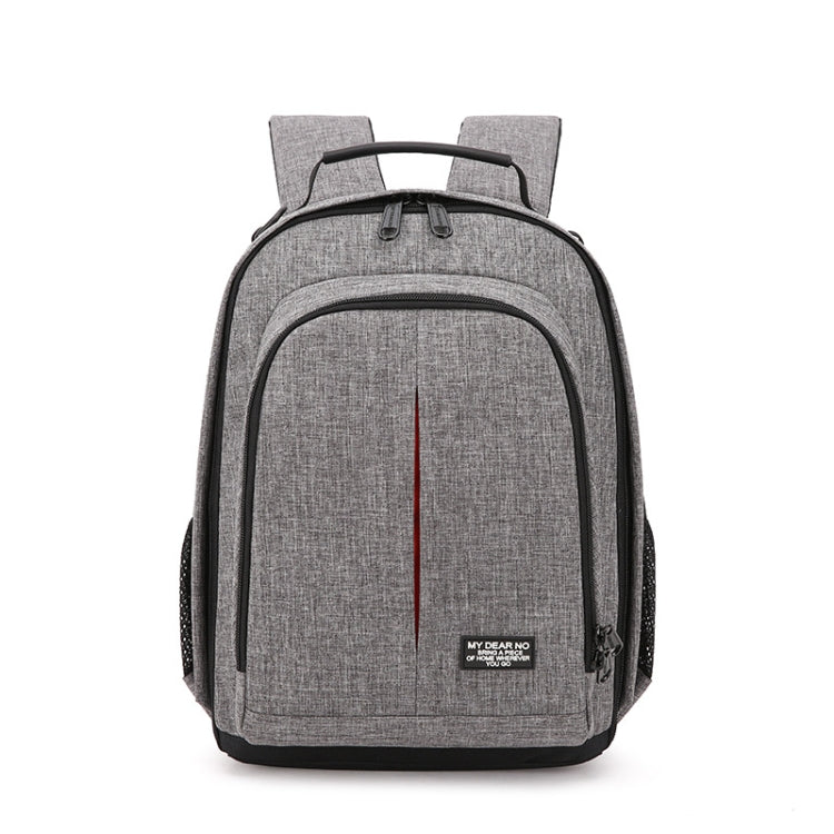 Small Grey Waterproof Camera Backpack with Tripod Strap