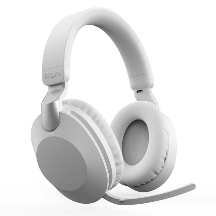 Wireless Bluetooth 5.1 Foldable Noise Reduction Headset with Rotatable Folding Microphone (White)