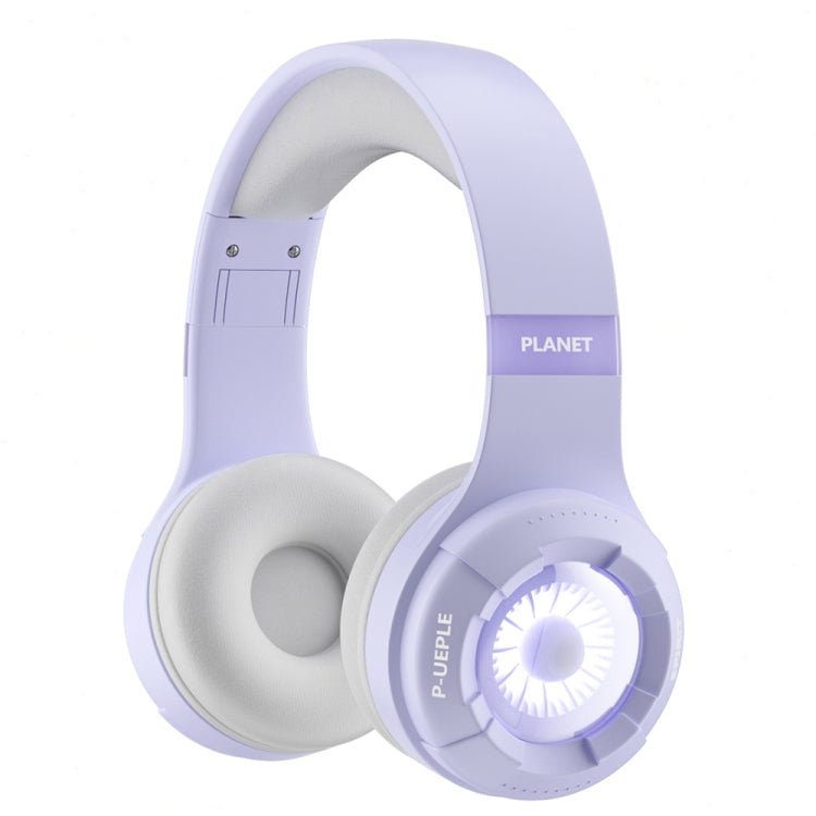 Wireless Stereo Music Bluetooth Headset with RGB Lights (Purple)