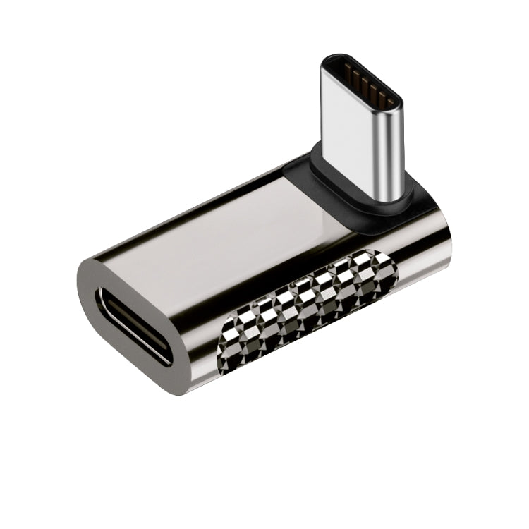 100W Zinc Alloy Type-C Male to Female Vertical Angle Adapter