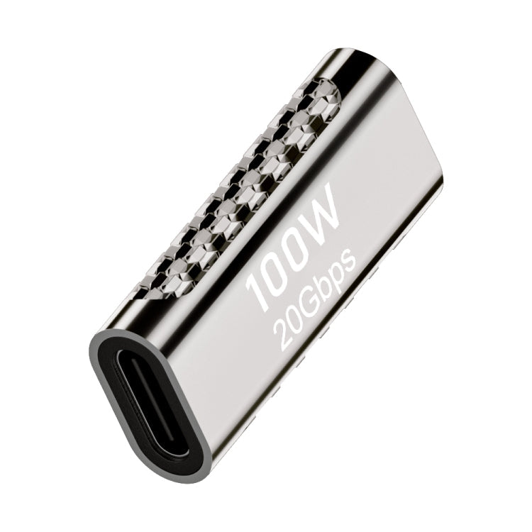 100W Zinc Alloy Type-C Female to Female Adapter with 20Gbps Transmission