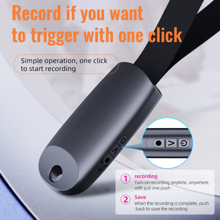 JNN S26 Smart Digital Noise Cancelling Voice Recorder with 16GB Capacity and Lanyard (Black)
