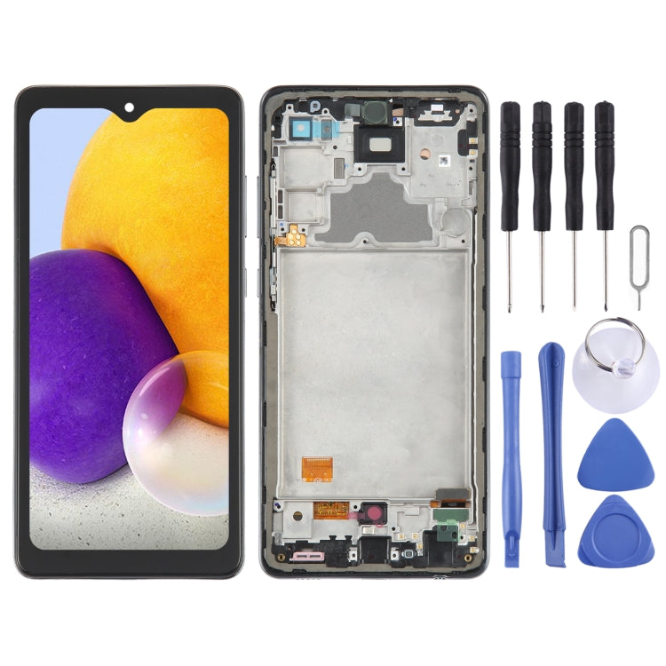 Samsung Galaxy A72 SM-A725 OLED LCD Screen Assembly with Frame (Black)