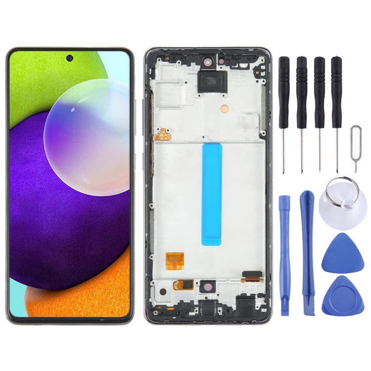 6.43 inch OLED LCD Screen with Frame for Samsung Galaxy A52 4G SM-A525 - Full Assembly and Digitizer
