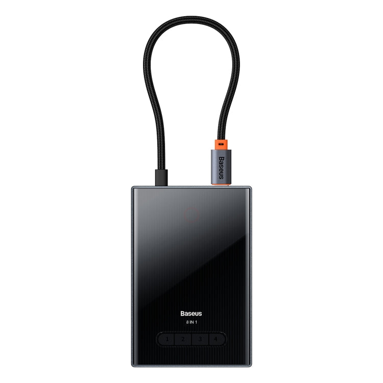 Baseus 8-in-1 USB-C Hub Adapter with HDMIx2, DP8K, VGA, and USB3.0x2 (Space Grey)