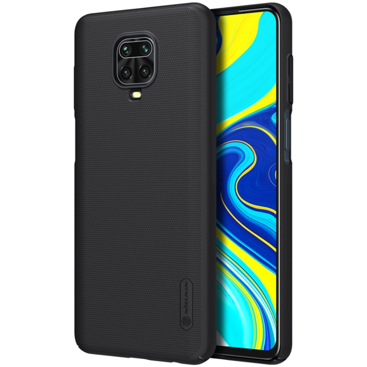 NILLKIN Frosted Concave-convex Texture PC Protective Case for Xiaomi Redmi Note 9 Pro (Black)