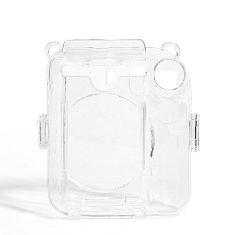 FUJIFILM Instax Mini 12 Crystal Hard Acrylic Camera Case with DIY Pink Graffiti Shoulder Strap