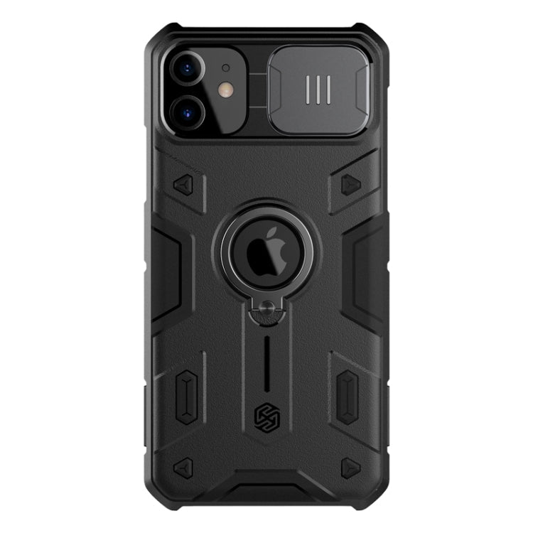 NILLKIN Shockproof CamShield Armor Protective Case with Invisible Ring Holder for iPhone 11 (Black)