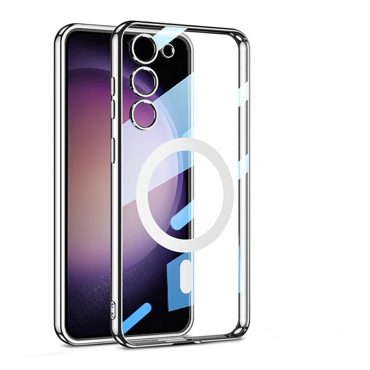 GKK Magsafe Full Coverage TPU Phantom Phone Case for Samsung Galaxy S23+ 5G (Silver)