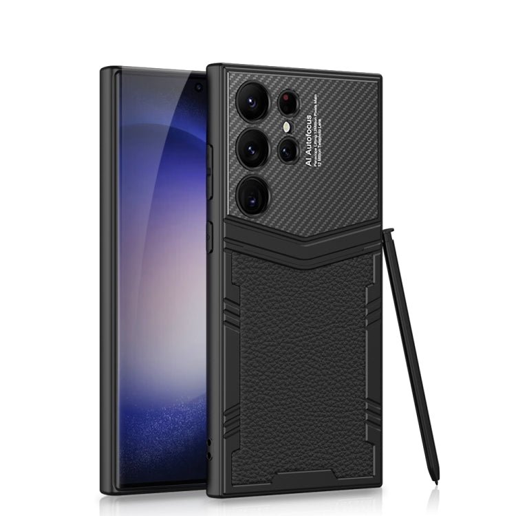 Samsung Galaxy S23 Ultra 5G GKK TPU + PU Full Coverage Phone Case with Pen
