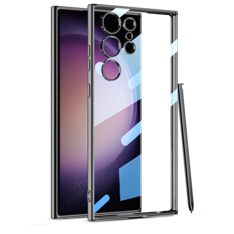 Black GKK Full Coverage TPU Phone Case for Samsung Galaxy S23 Ultra 5G (Without Pen)
