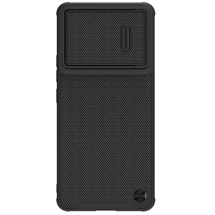NILLKIN 3D Textured Nylon Fiber Phone Case with Sliding Cover Protection for Xiaomi 13 Pro (Black)