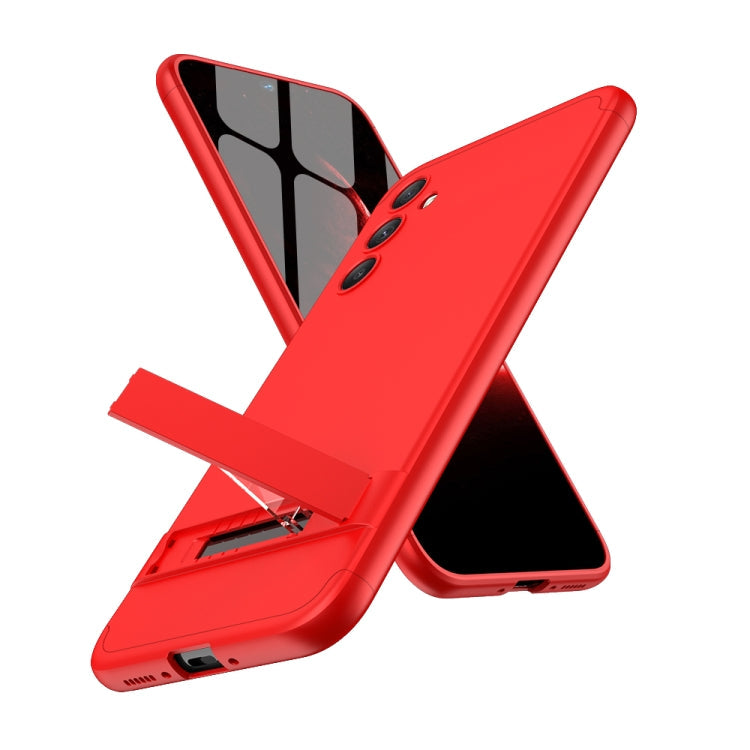 GKK Three Stage Splicing Full Coverage PC Phone Case with Stand for Samsung Galaxy A34 5G (Red)