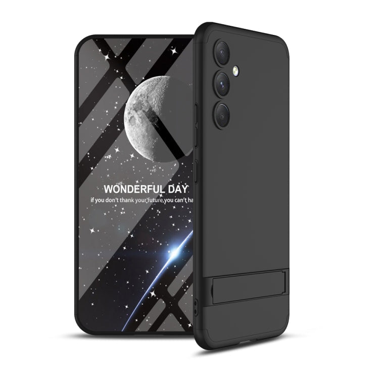 Samsung Galaxy A54 5G GKK Three Stage Splicing Full Coverage PC Phone Case with Stand (Black)