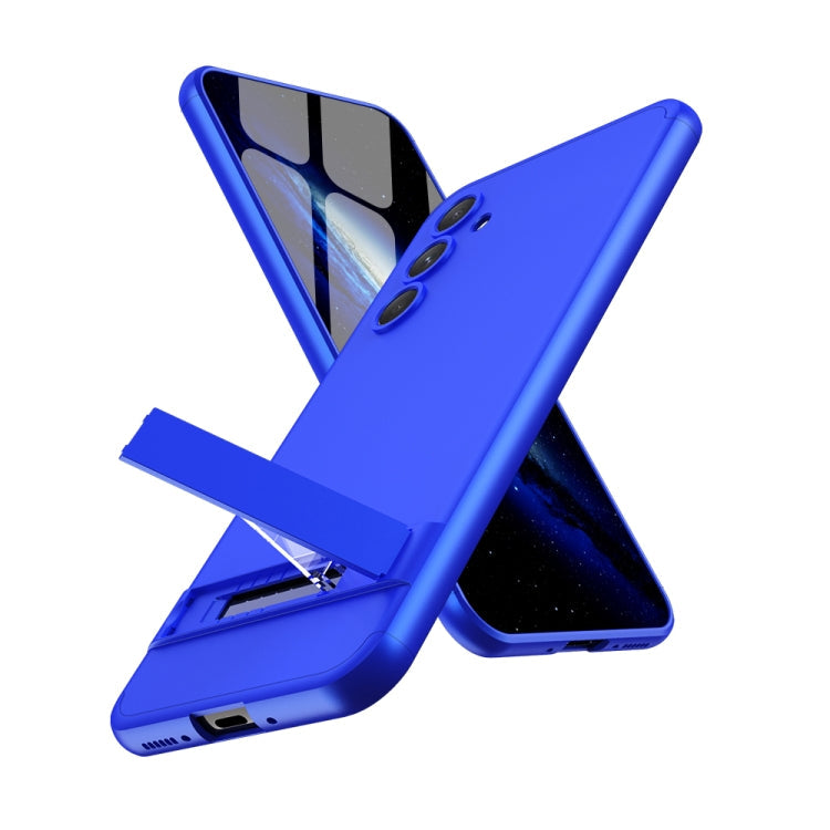 GKK Three Stage Splicing Full Coverage PC Phone Case with Stand for Samsung Galaxy A54 5G (Blue)