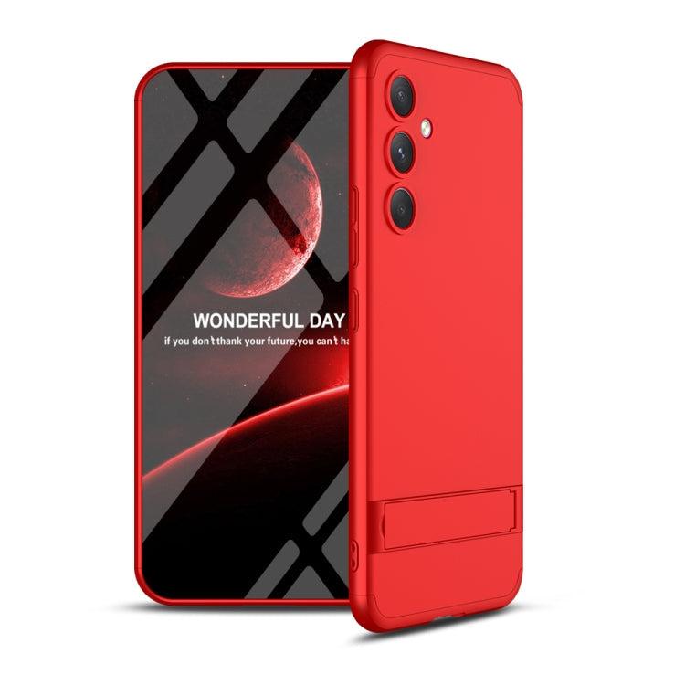 Splicing Full Coverage PC Phone Case with Stand for Samsung Galaxy A54 5G (Red)