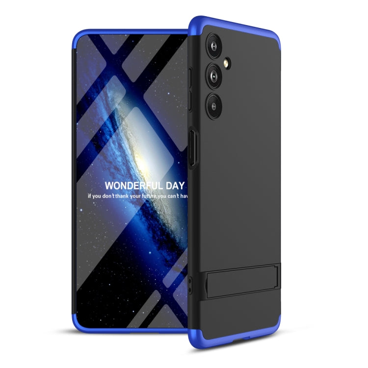 GKK Three Stage Splicing Full Coverage PC Phone Case for Samsung Galaxy F54 (Black Blue)