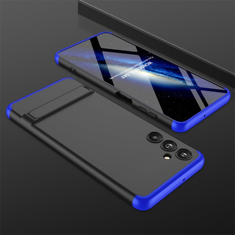 GKK Three Stage Splicing Full Coverage PC Phone Case for Samsung Galaxy F54 (Black Blue)