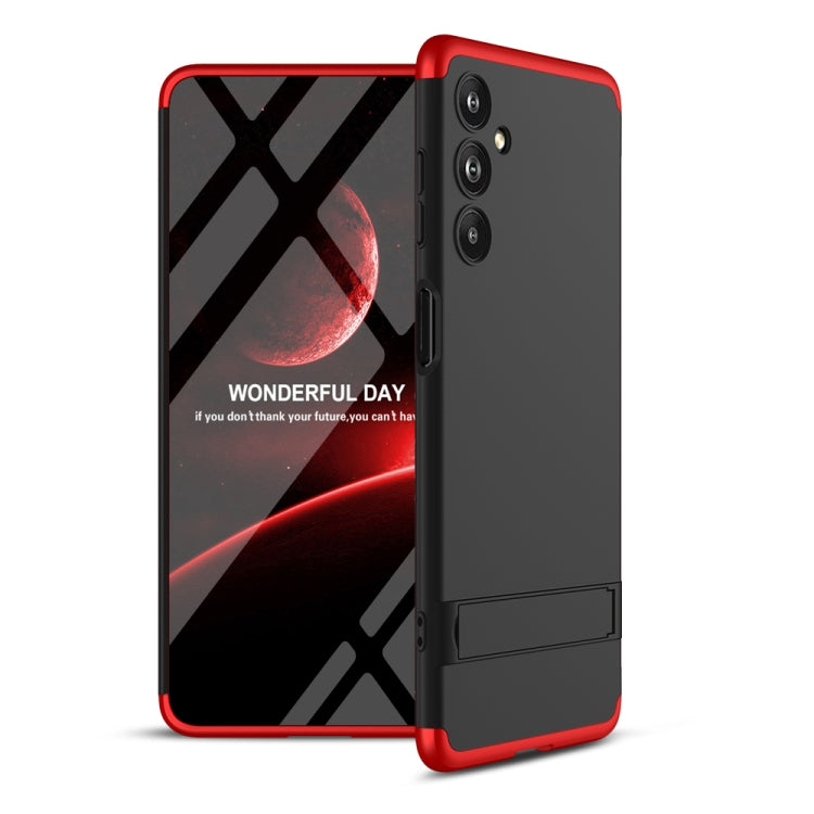 GKK Three Stage Splicing Full Coverage PC Phone Case for Samsung Galaxy F54 (Black Red)