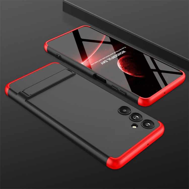 GKK Three Stage Splicing Full Coverage PC Phone Case for Samsung Galaxy F54 (Black Red)