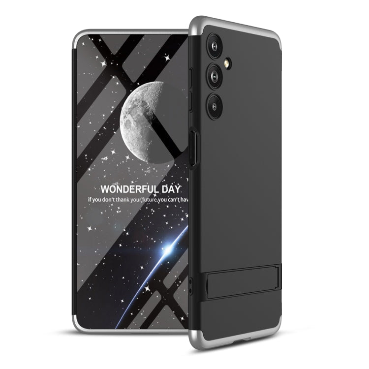 360-Degree Full Coverage PC Phone Case for Samsung Galaxy F54 (Black Silver)