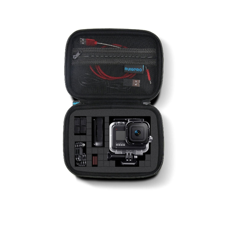 RUIGPRO Shockproof Waterproof Portable Case for GoPro HERO8 / 7 / 6 - Black (17.3cm x 12.3cm x 6.5cm)