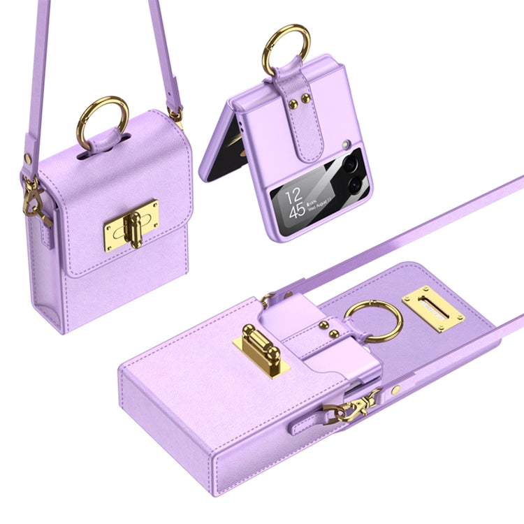 Purple GKK Mini Backpack Phone Bag and Case with Ring for Samsung Galaxy Z Flip3 5G