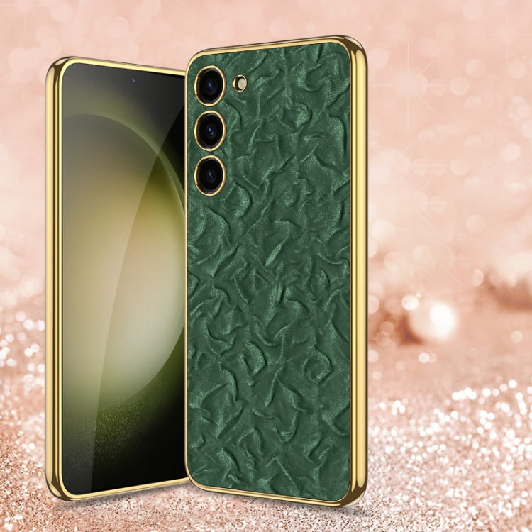GKK Electroplating Fabric Phone Case for Samsung Galaxy S23+ 5G (Green)