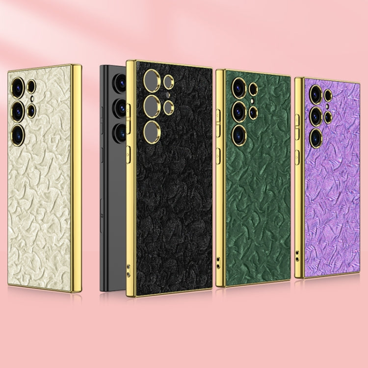GKK Electroplating Fabric Phone Case for Samsung Galaxy S23+ 5G in Black