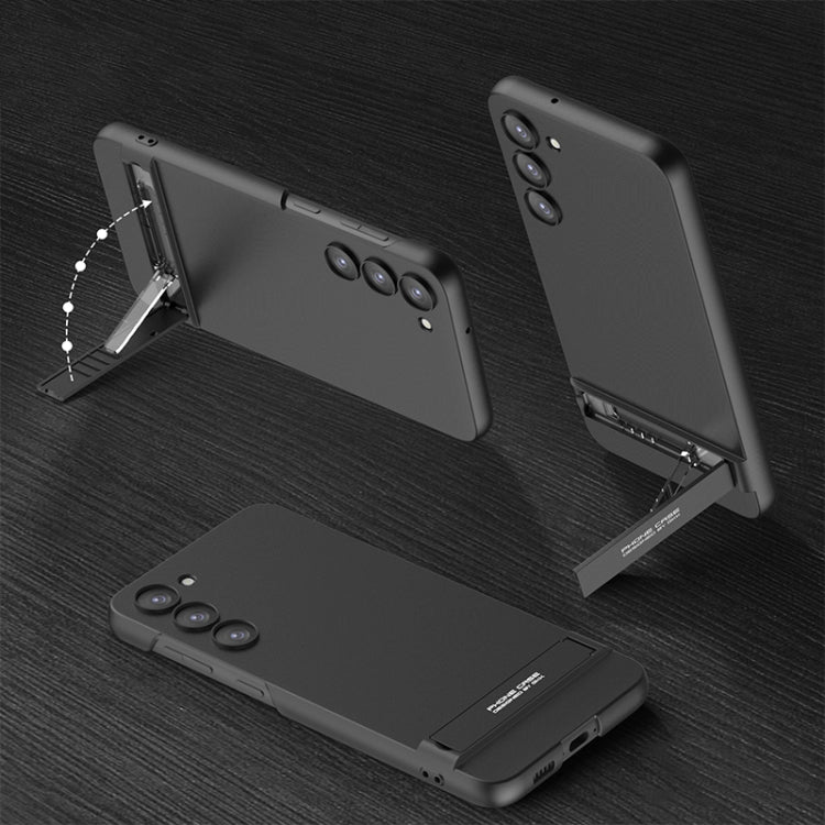 GKK Triumph Ultra Thin Full Coverage Phone Case for Samsung Galaxy S23 5G (Black) with Stand