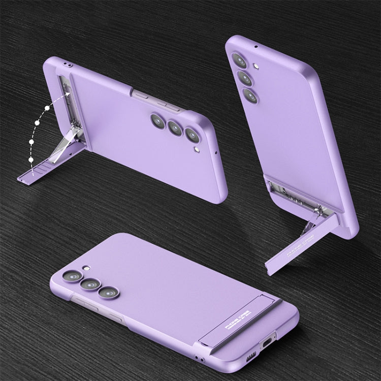 GKK Triumph Ultra Thin Full Coverage Phone Case with Stand for Samsung Galaxy S23+ 5G (Purple)