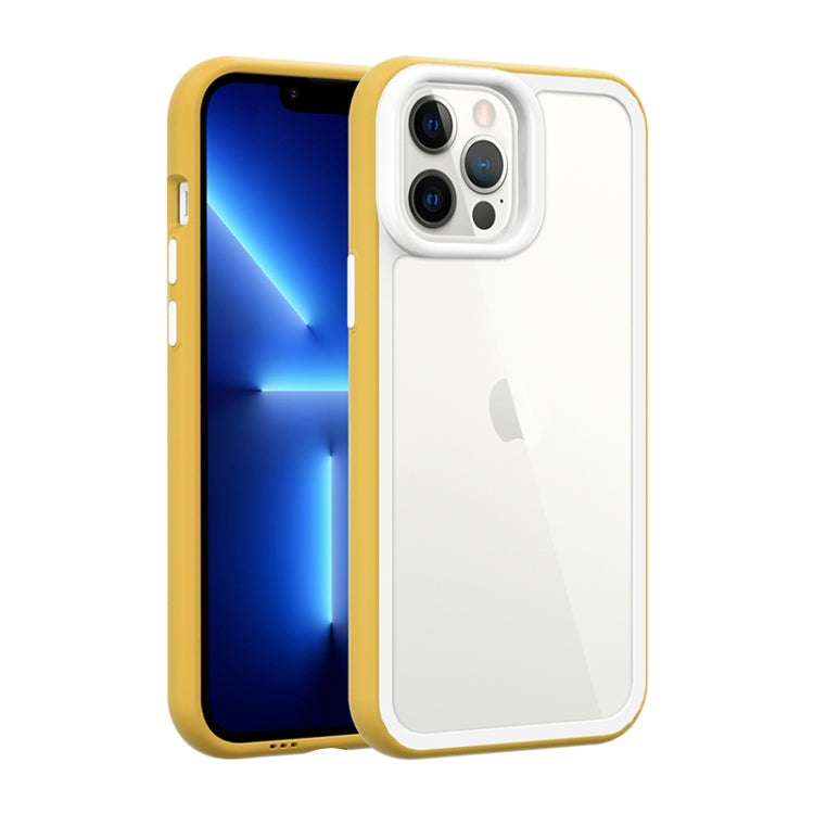 Hollow Cooling Phone Case for iPhone 14 Pro with Detachable Yellow Frame
