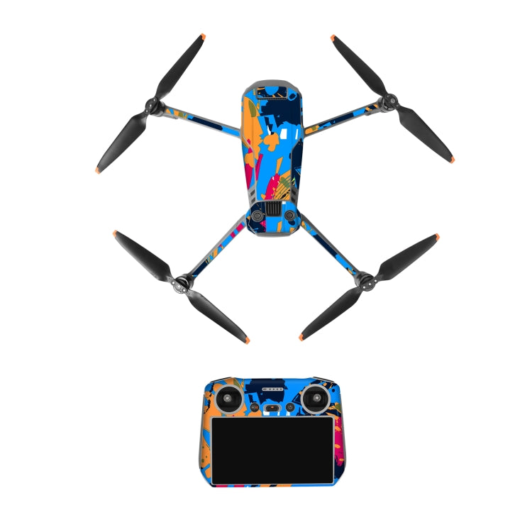 Colorful Sea Blue Decorative Stickers Set for DJI Mavic 3 Pro and RC Remote Control