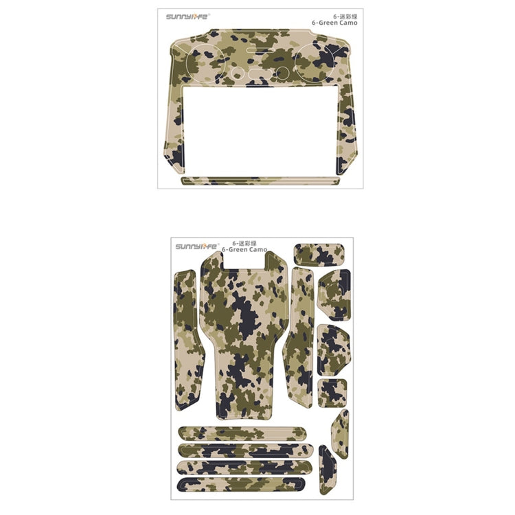 Green Camo Decorative Stickers Set for DJI Mavic 3 Pro / RC Sunnylife Drone Body Remote Control