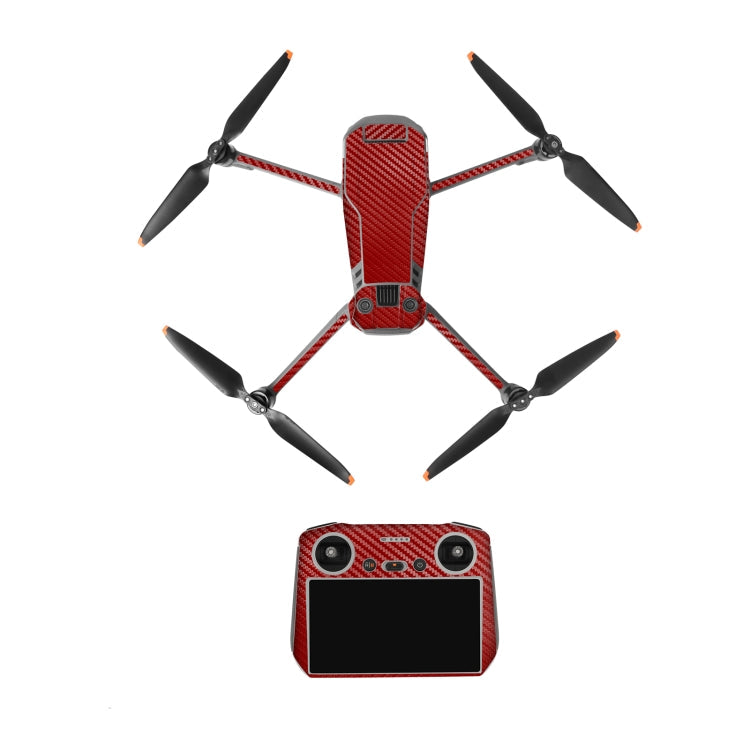 Sunnylife Red Grain Decorative Stickers Set for DJI Mavic 3 Pro / RC Drone Body Remote Control