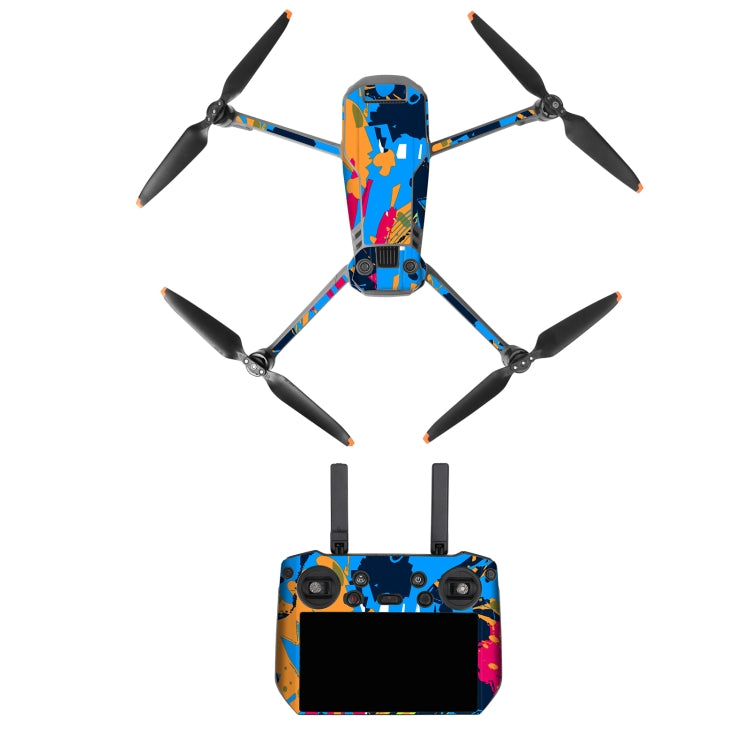 Colorful Sea Blue Decorative Stickers Set for DJI Mavic 3 Pro / RC Pro