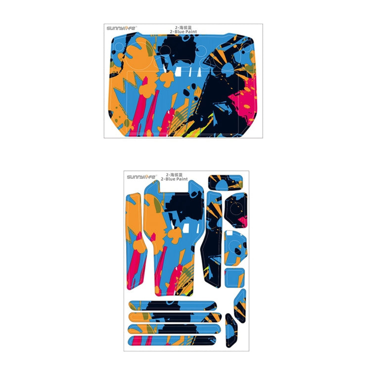 Colorful Sea Blue Decorative Stickers Set for DJI Mavic 3 Pro / RC Pro