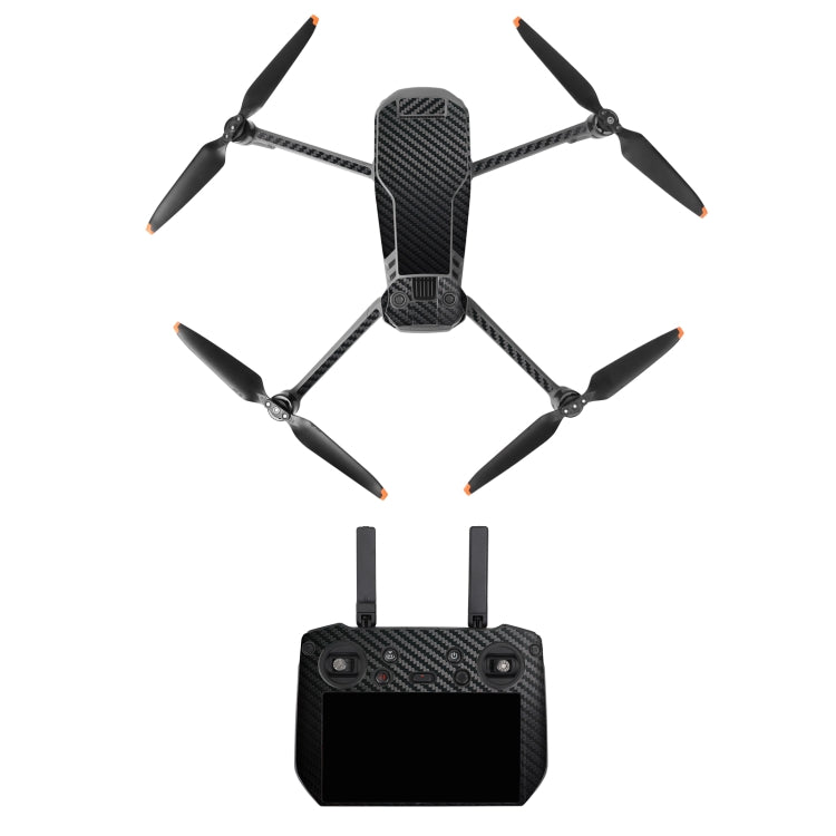 Decorative Stickers Set for DJI Mavic 3 Pro / RC Pro - Black Grain