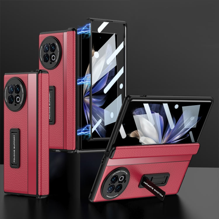 GKK Red Leather Phone Case with Integrated Fold Hinge for vivo X Fold2