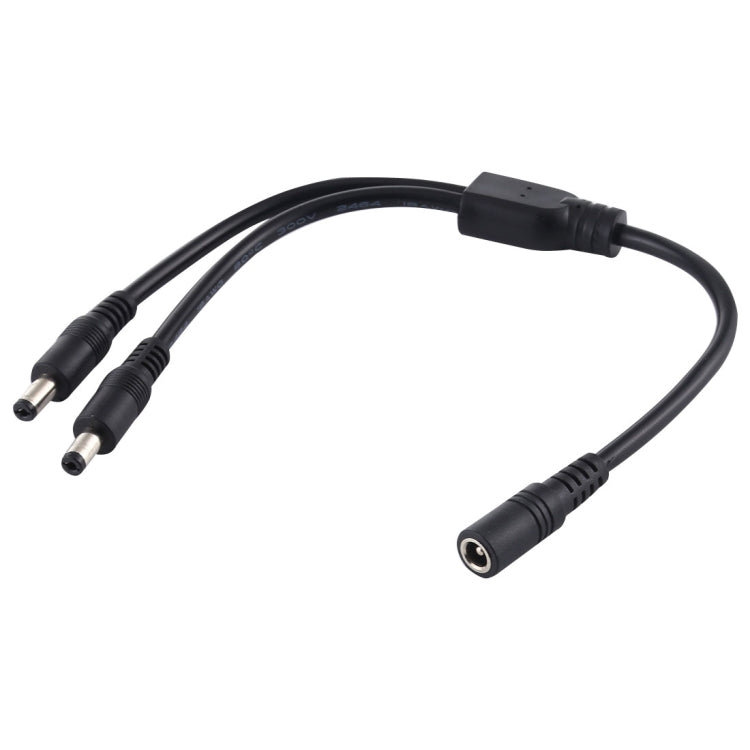 Power Splitter Adapter Cable with 1 Female to 2 Male Plug